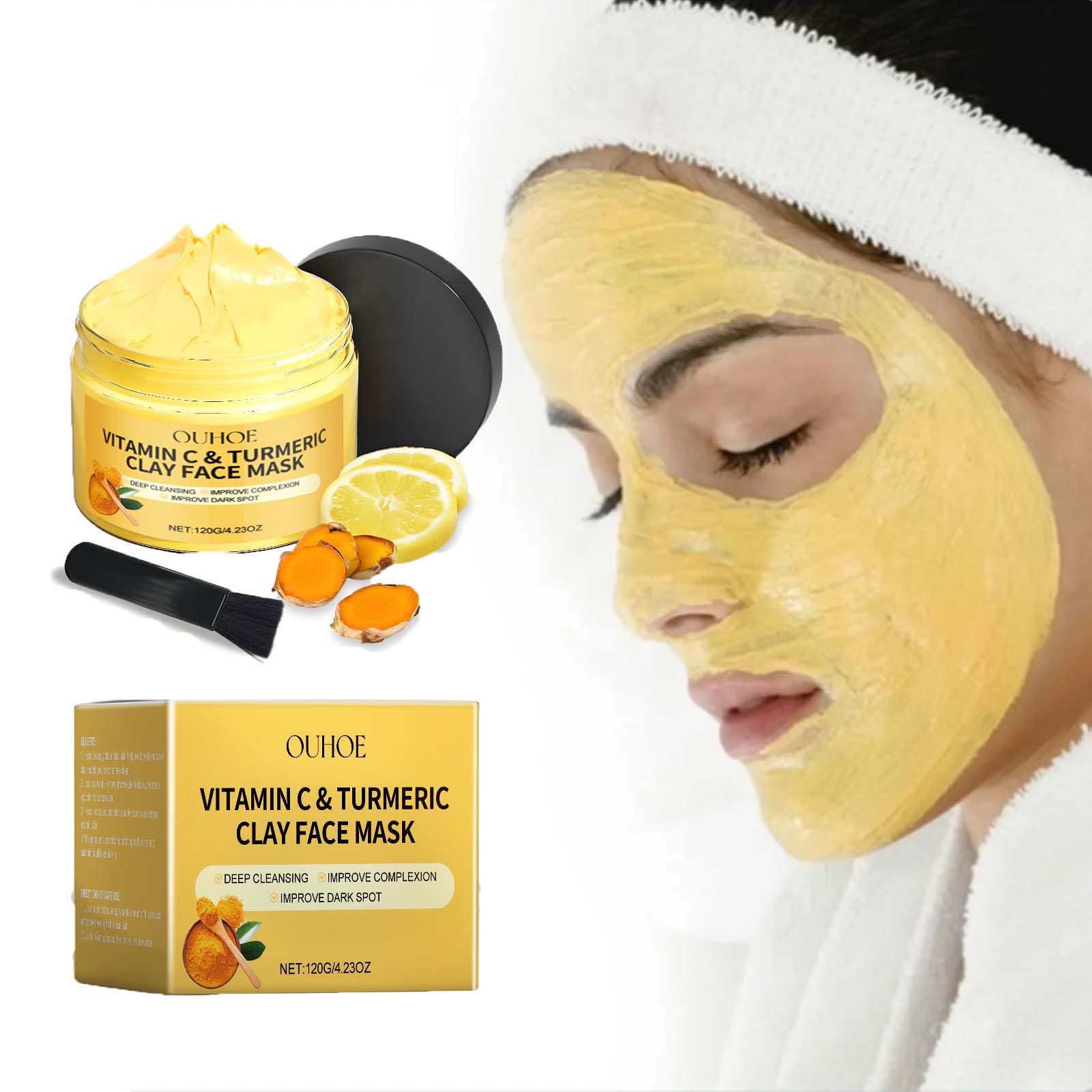 Dust Mask Construction - Witamina C Kurkuma Maska błotna Złuszczająca