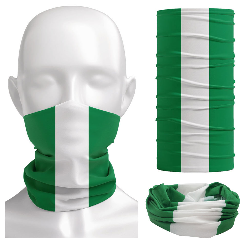 Neck Gaiter Face Cover - Flaga Nigerii Chustka damska Ochraniacz na