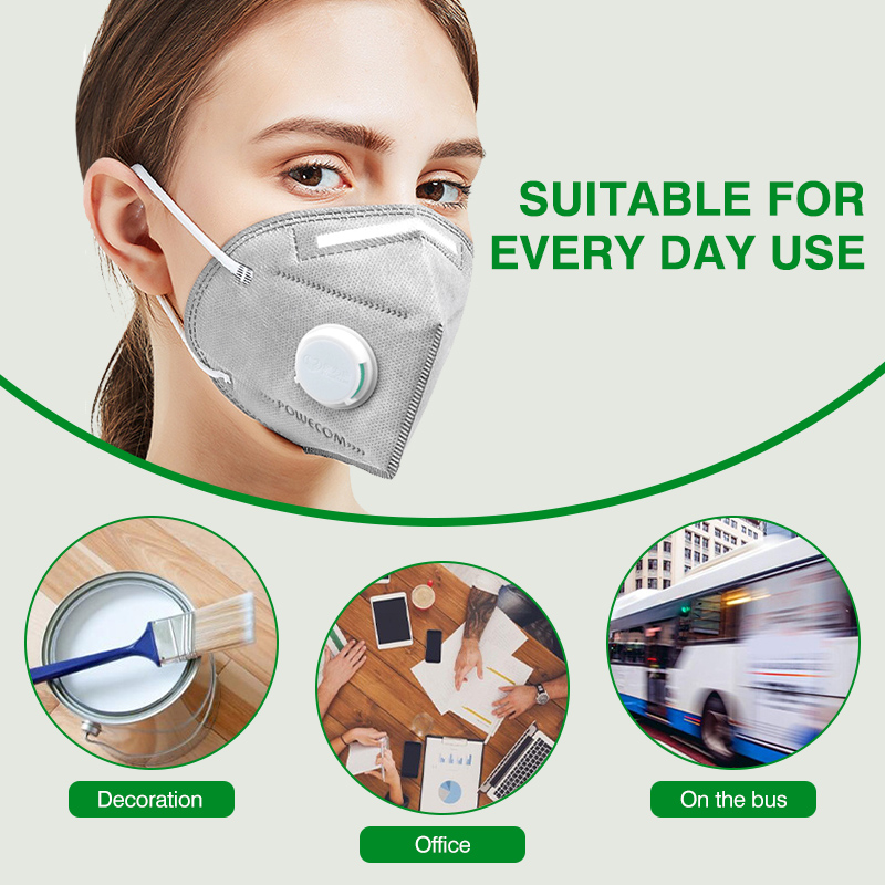 Maski POWECOM KN95 z węglem ak – Kn95 Respirator Mask recenzja i cena